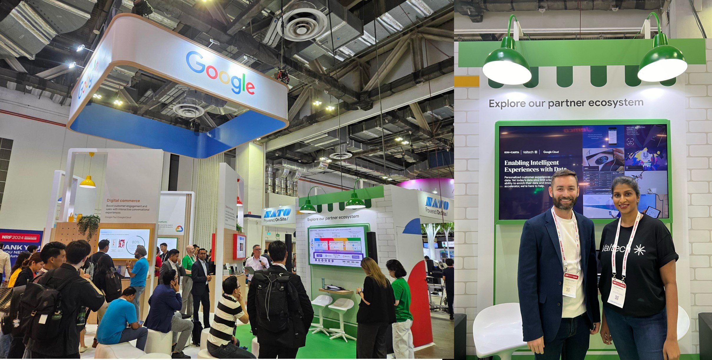 Image of the conference NRF APAC with the view of the booth for Google