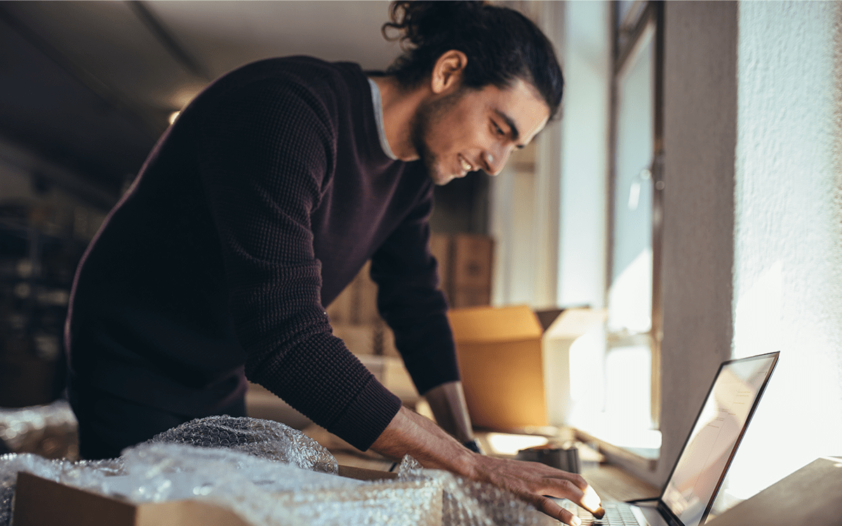 Man at laptop