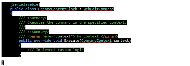 custom command