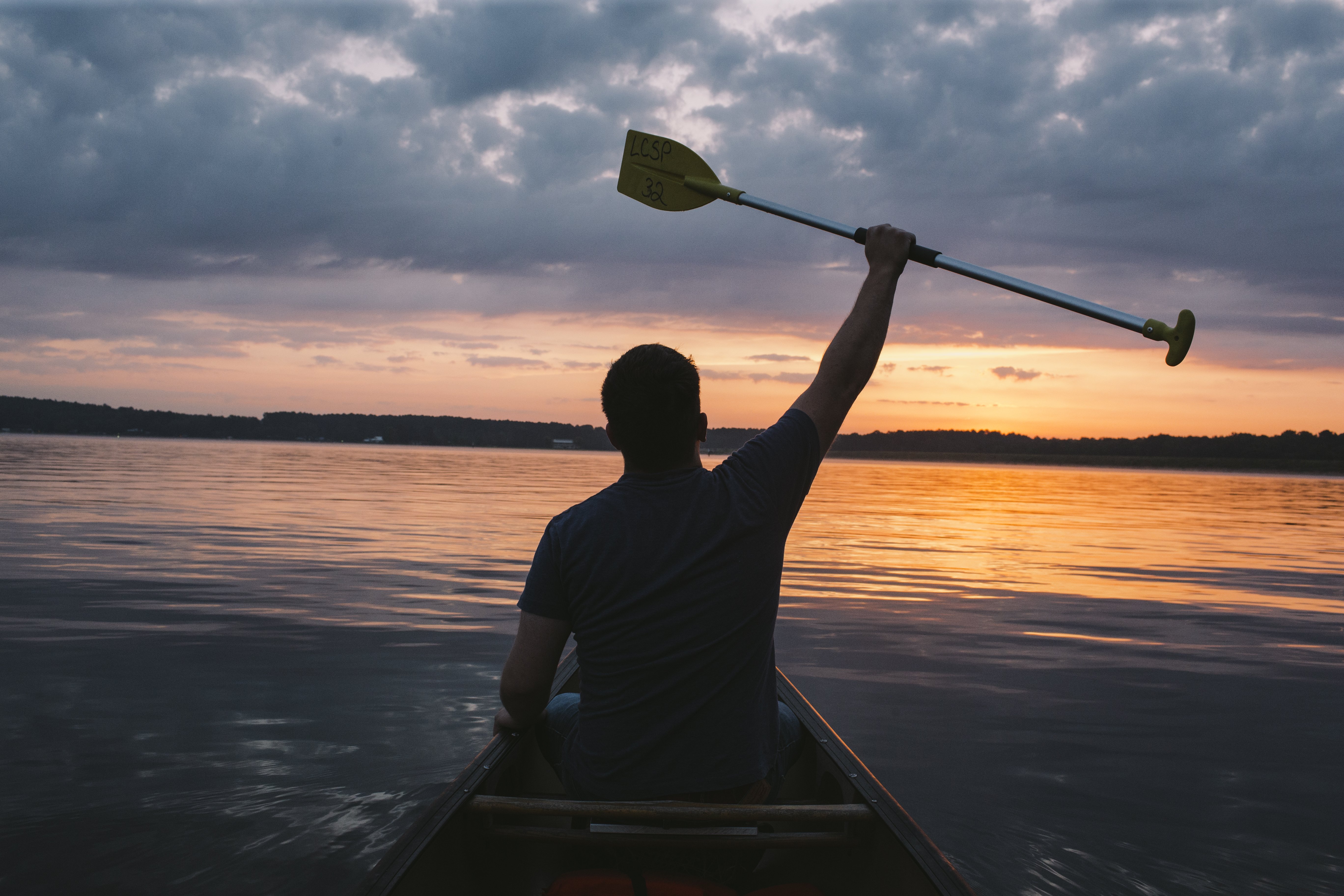 man in boat