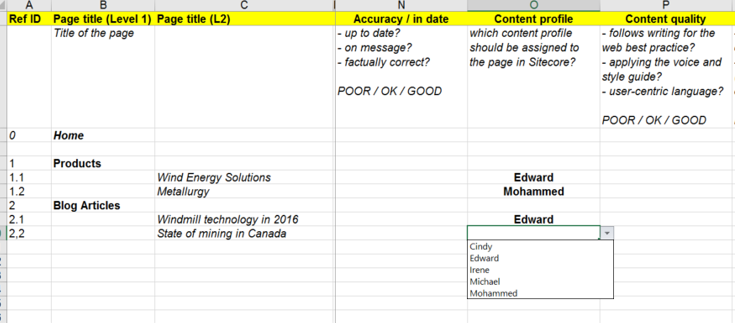 spreadsheet